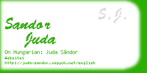 sandor juda business card